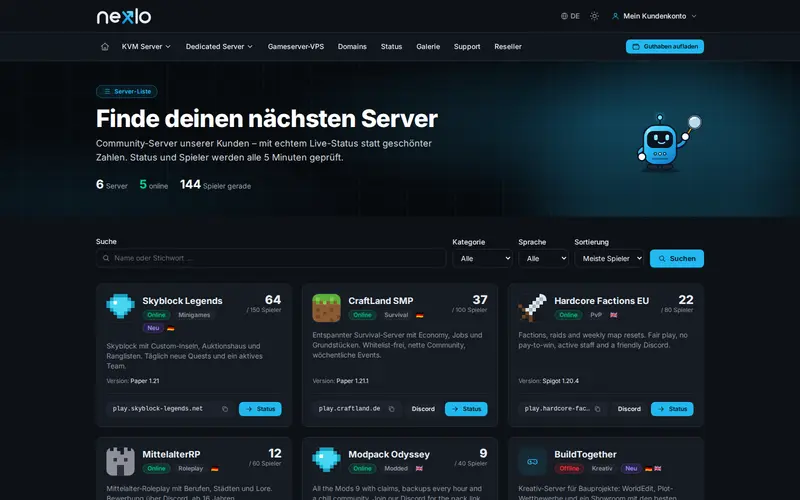 Server-Liste
